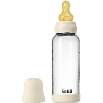 BIBS Baby Glass Bottle Round Latex biberon anticolici - imagine 3